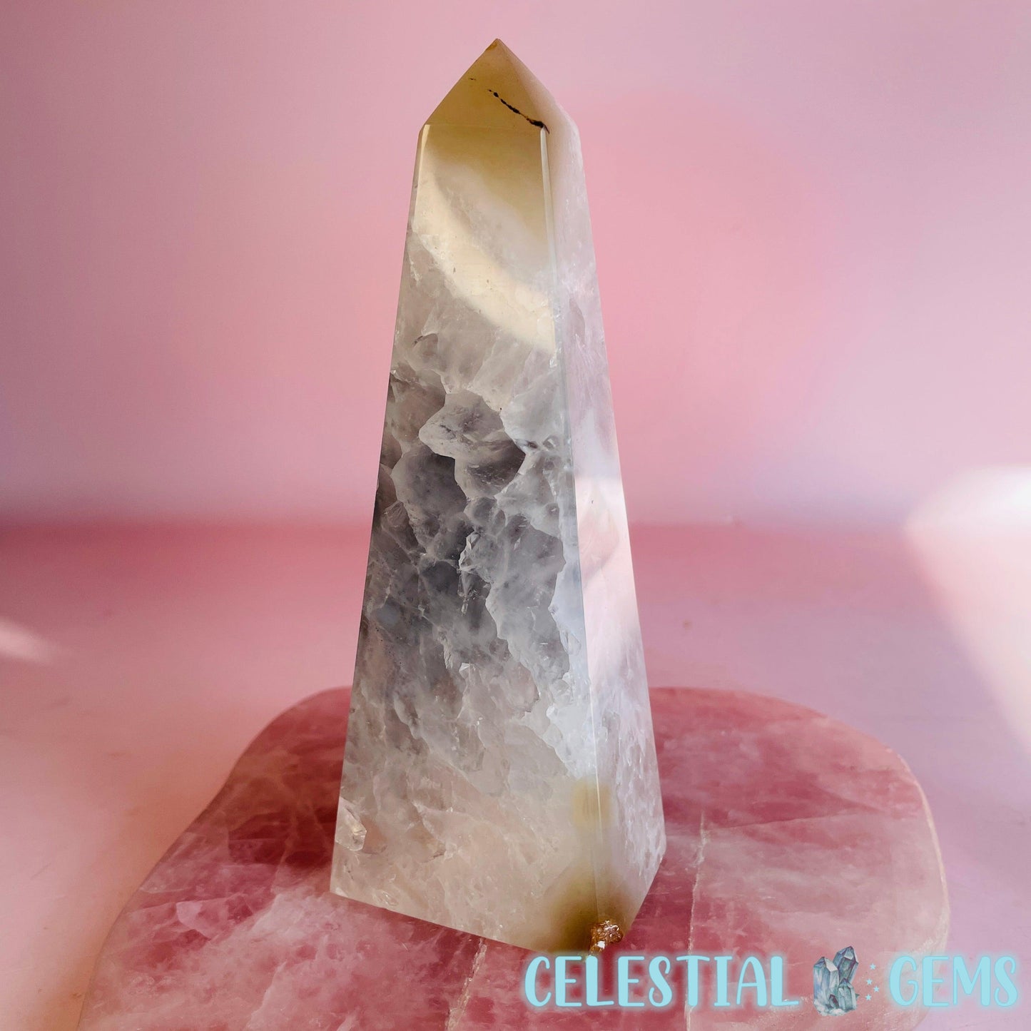 Druzy Agate Obelisk Medium Tower E