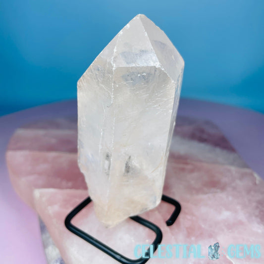 Clear Quartz Point on 'Lollipop' Stand