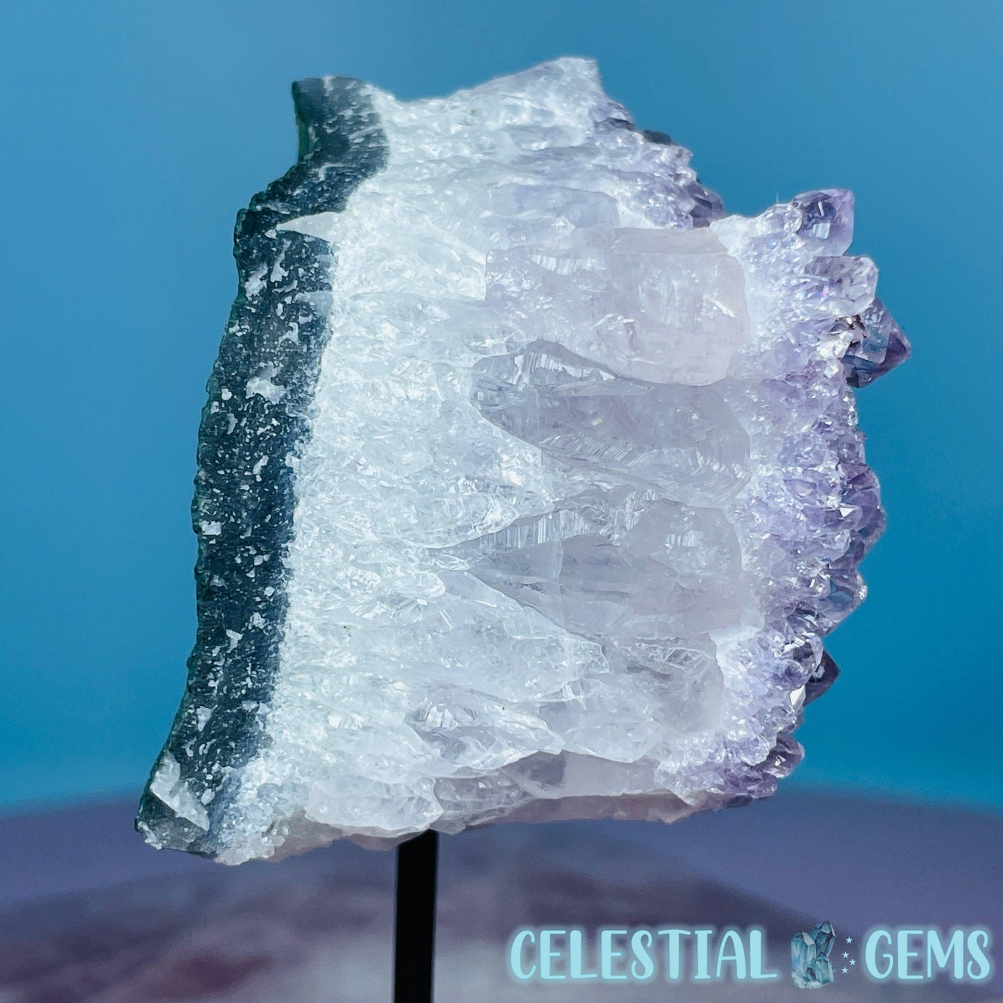 Amethyst 'Lollipop' Small Cluster on Stand