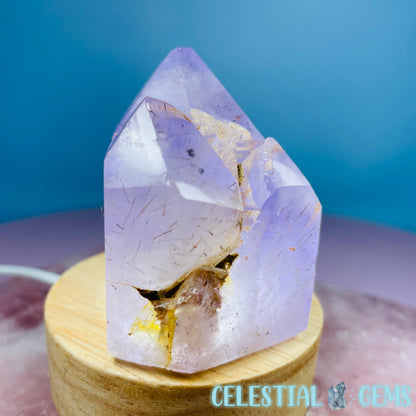 Amethyst with Hematite Polished Cluster Tower