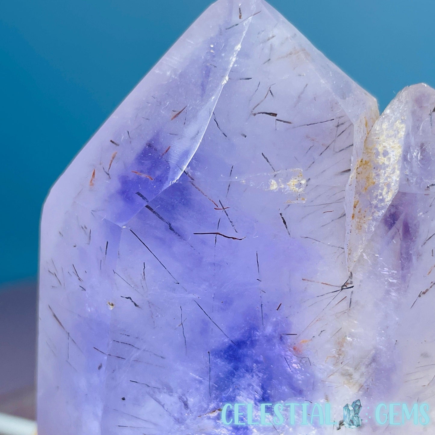 Amethyst with Hematite Polished Cluster Tower