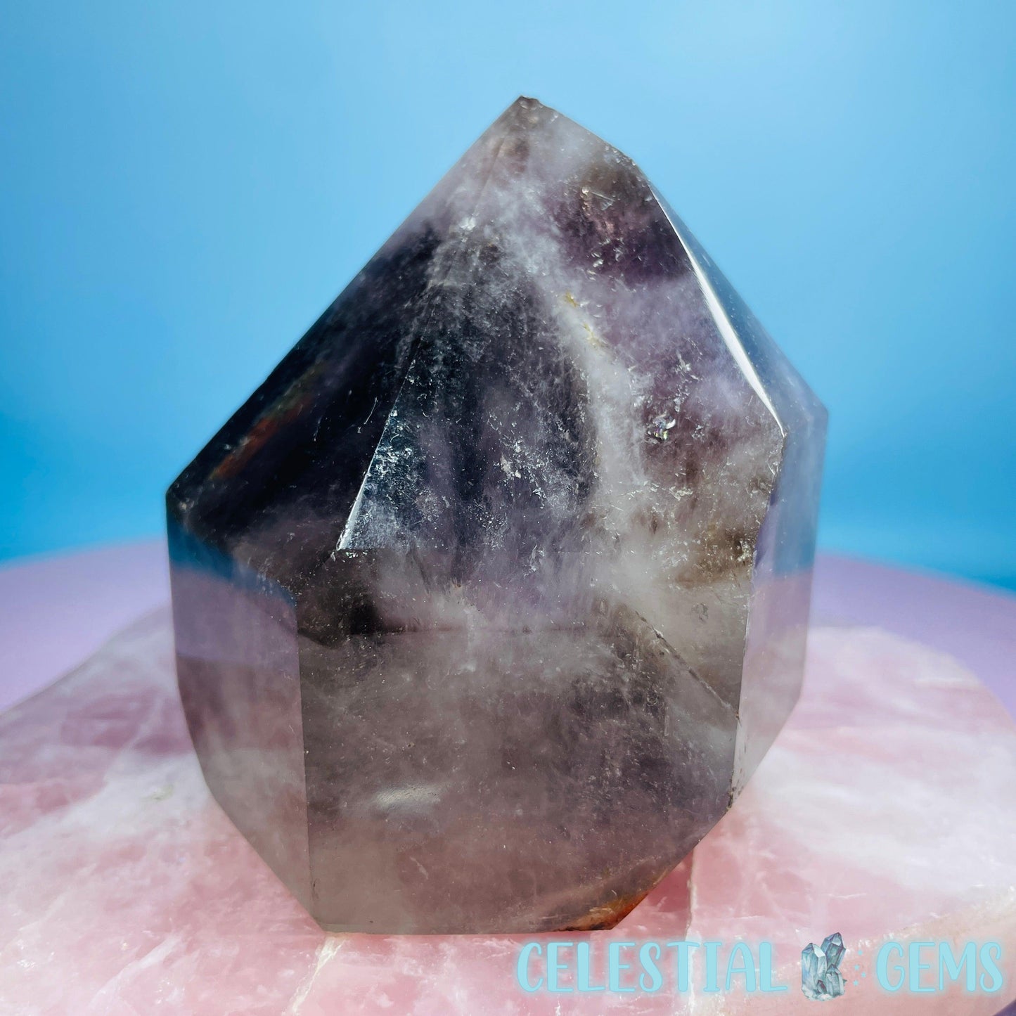 Dark Smoky Amethyst Large Chunky Tower