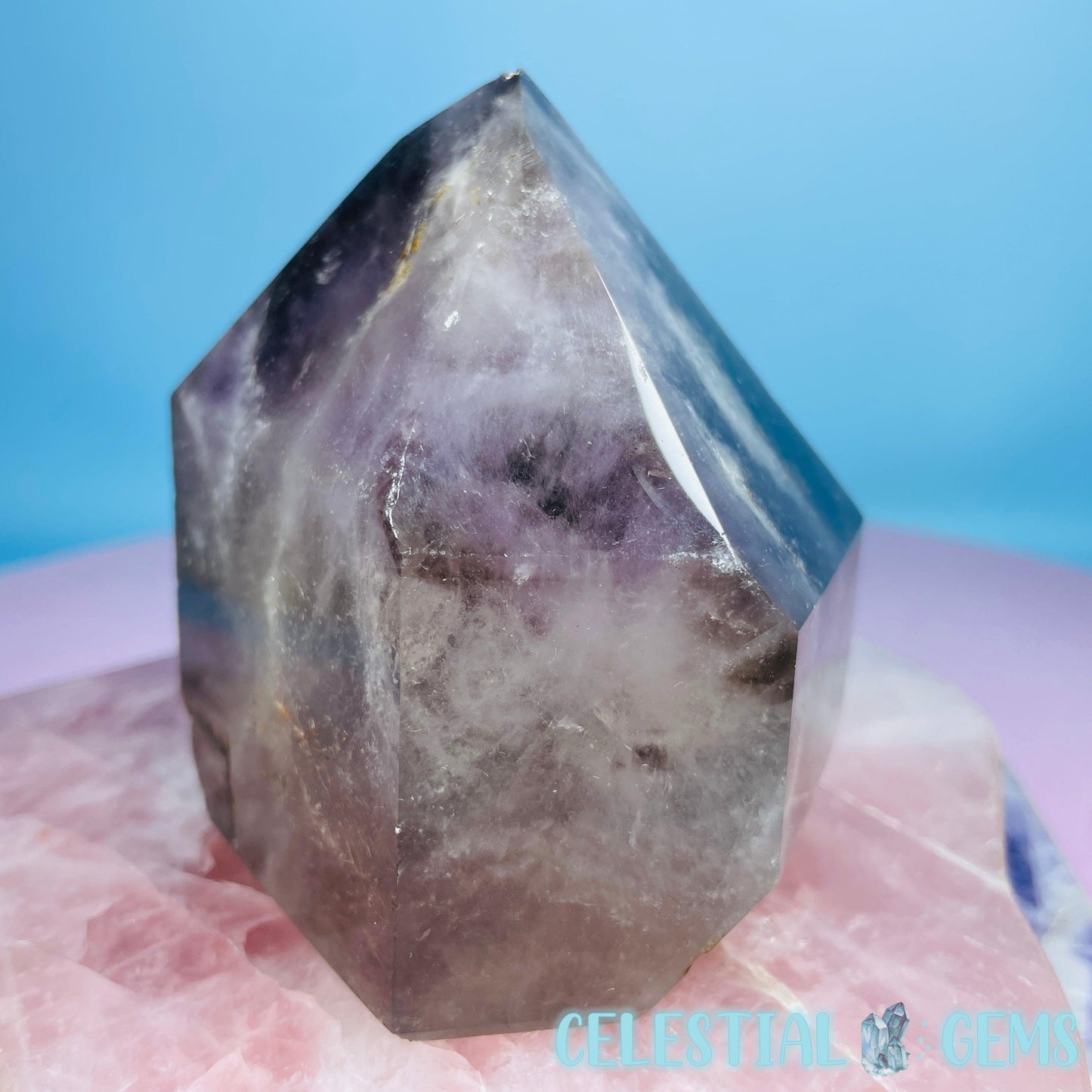 Dark Smoky Amethyst Large Chunky Tower
