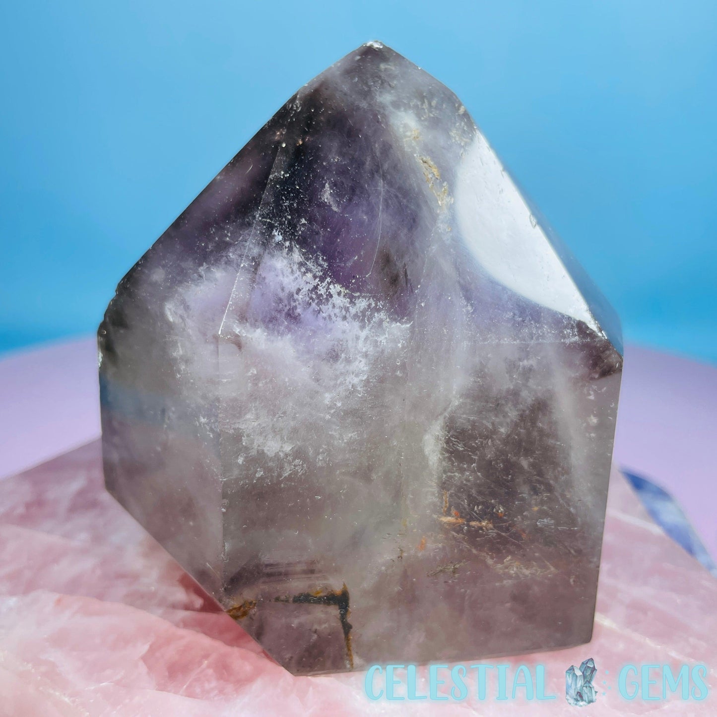 Dark Smoky Amethyst Large Chunky Tower