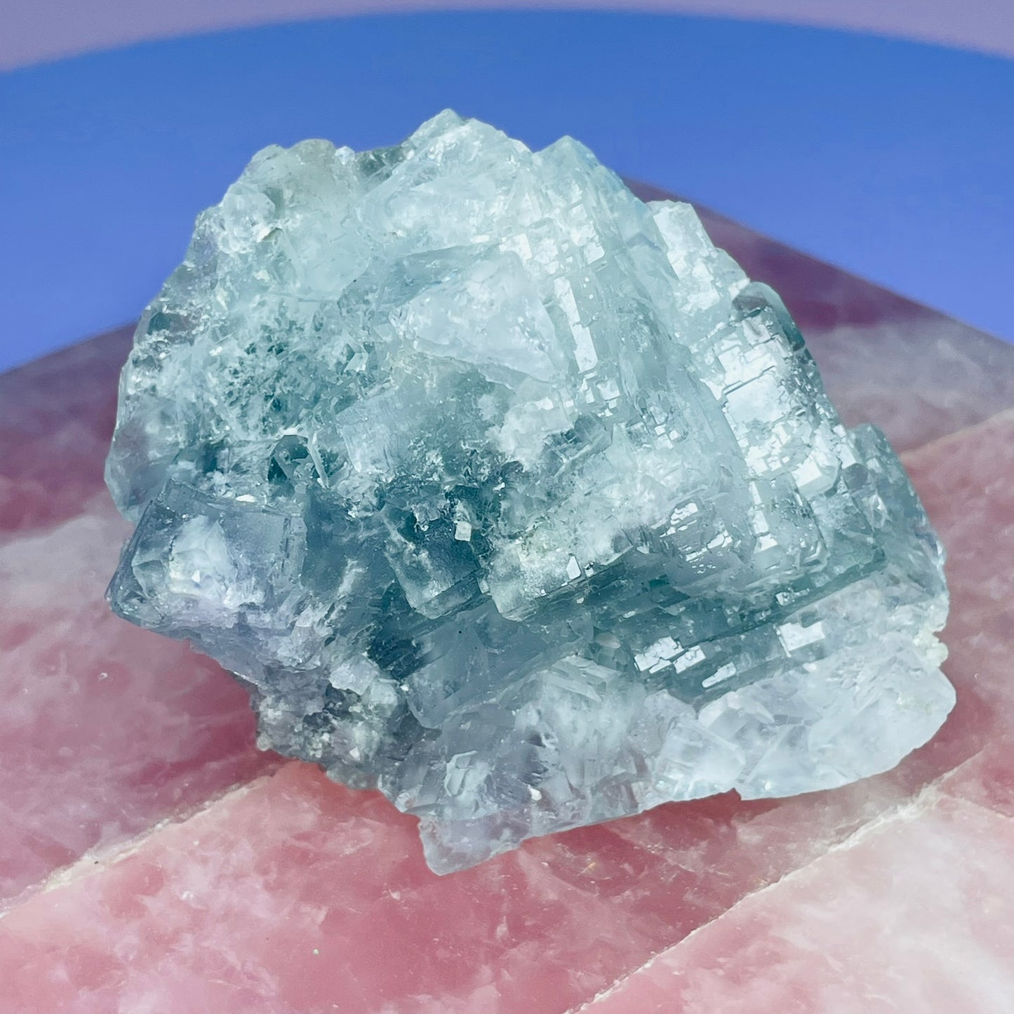 Blue/Green Cubic Fluorite Medium Cluster Specimen