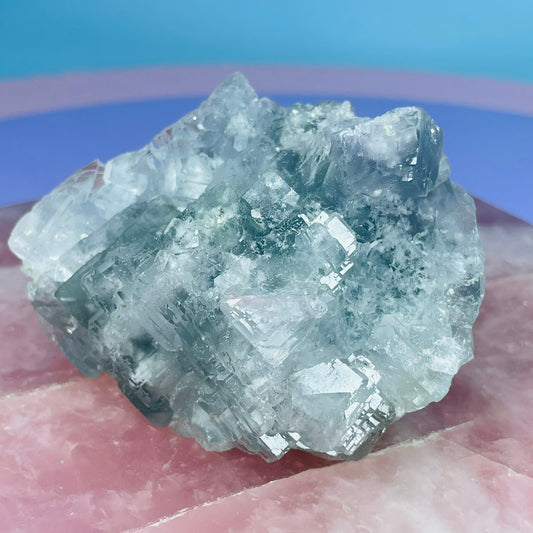 Blue/Green Cubic Fluorite Medium Cluster Specimen