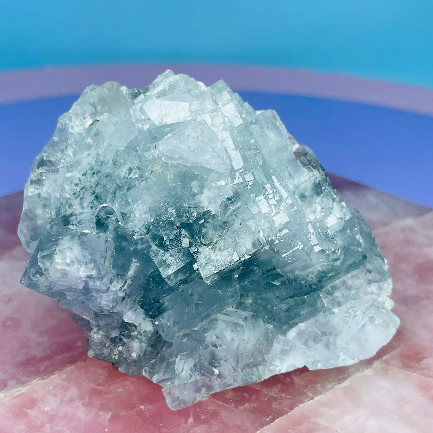 Blue/Green Cubic Fluorite Medium Cluster Specimen