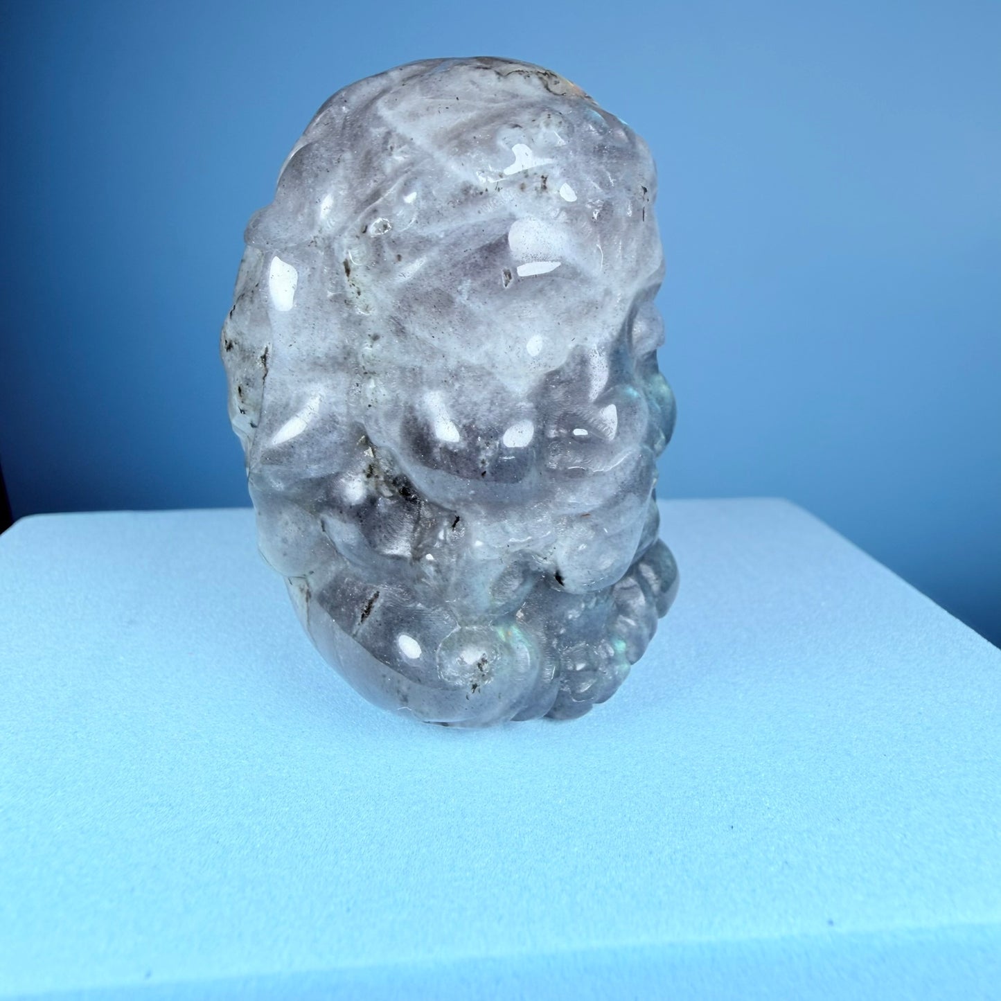 Labradorite Ganesha Elephant Small Carving (Video)
