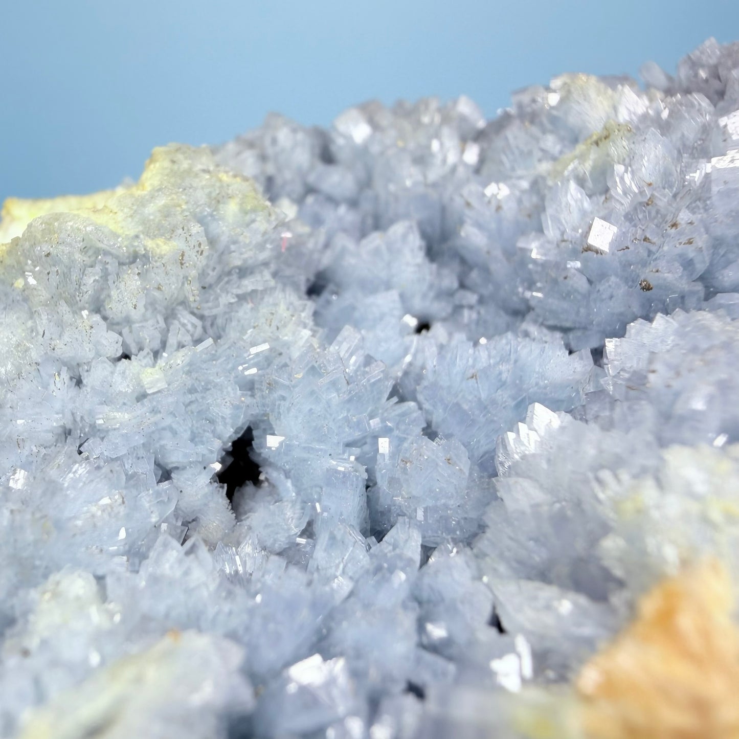 Rare Blue Barite Large Cluster Specimen, Romania
