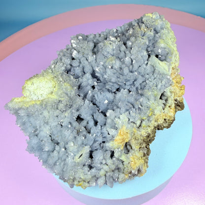 Rare Blue Barite Large Cluster Specimen, Romania