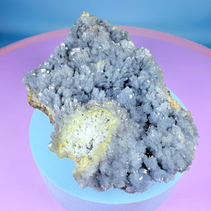 Rare Blue Barite Large Cluster Specimen, Romania