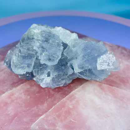 Blue Cubic Fluorite Medium Cluster Specimen