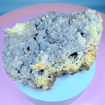 Rare Blue Barite Large Cluster Specimen, Romania