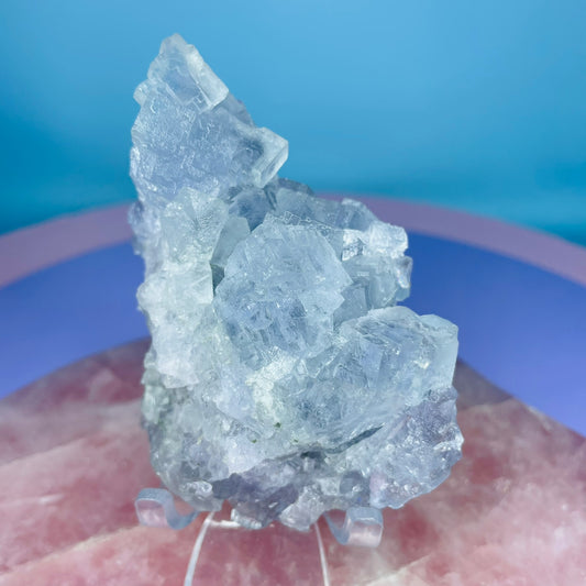 Blue Cubic Fluorite Medium Cluster Specimen
