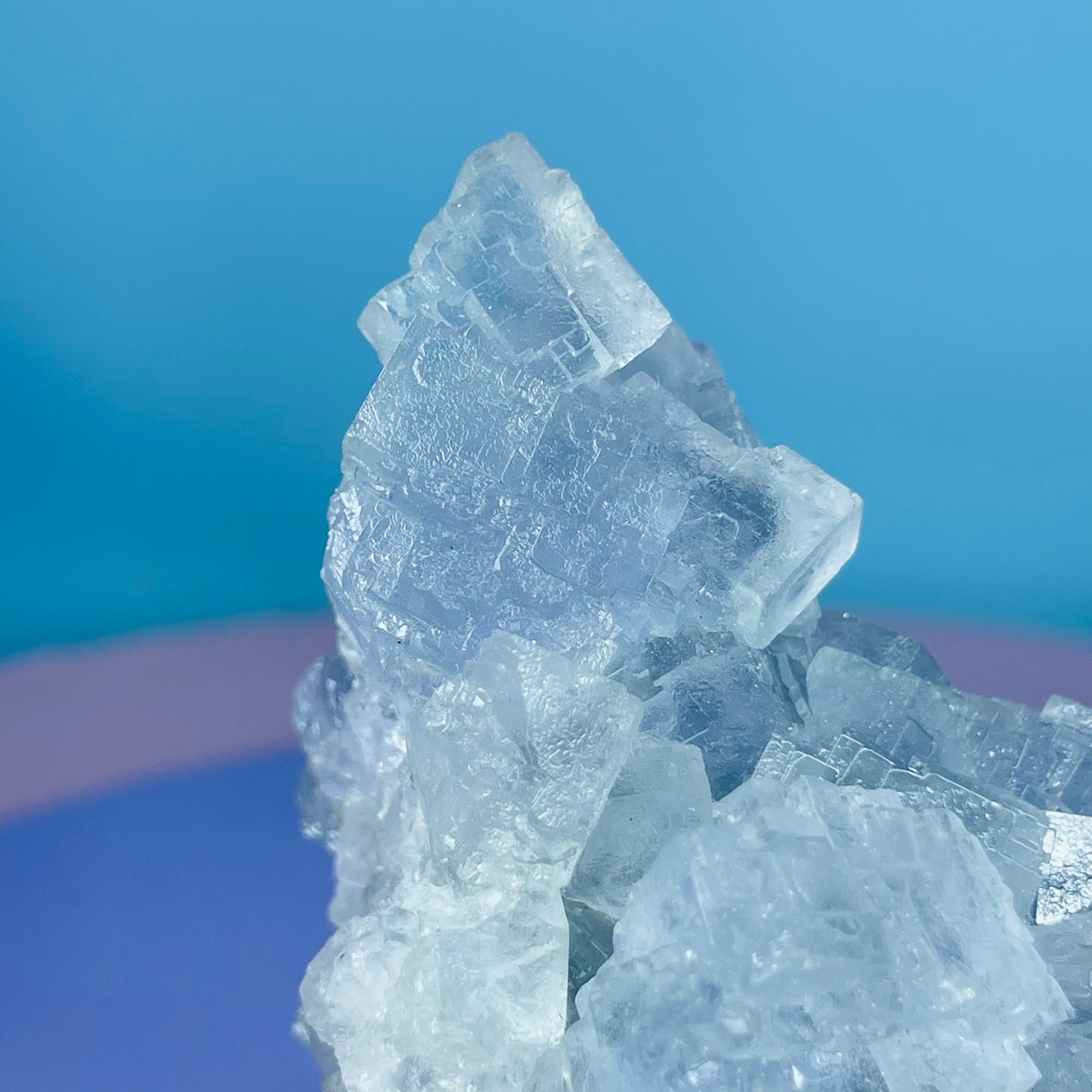 Blue Cubic Fluorite Medium Cluster Specimen