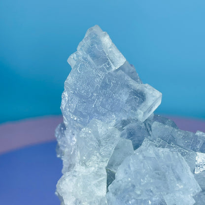 Blue Cubic Fluorite Medium Cluster Specimen