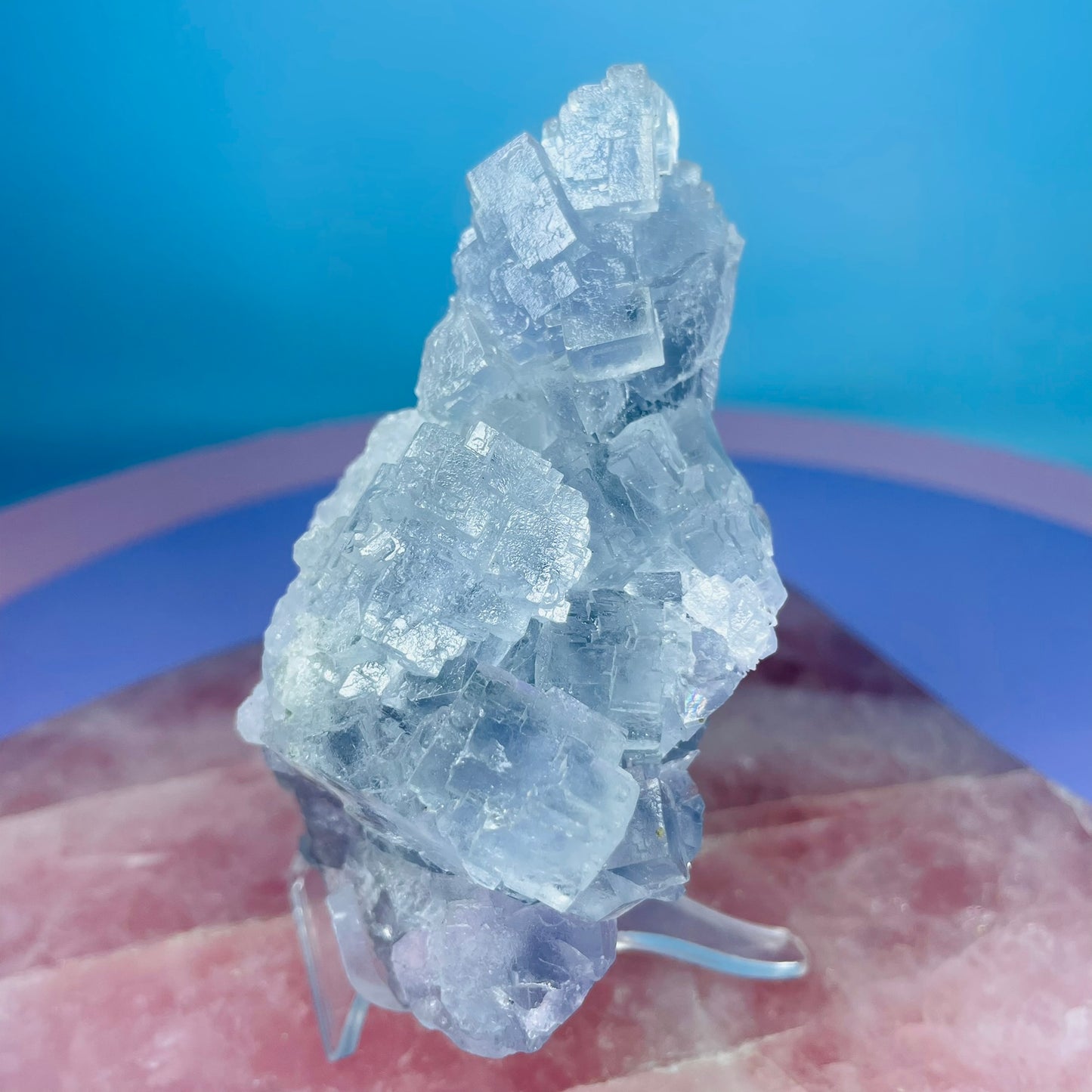 Blue Cubic Fluorite Medium Cluster Specimen