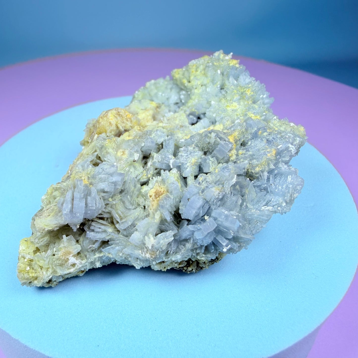 Rare Blue Barite Small Cluster Specimen, Romania