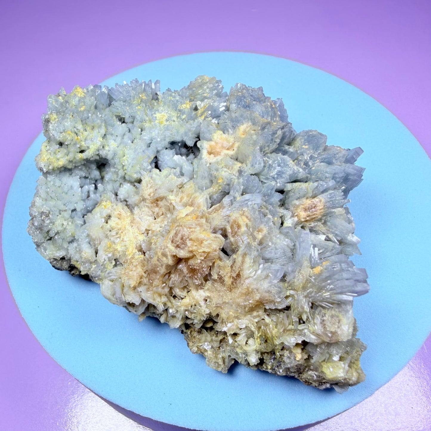 Rare Blue Barite Small Cluster Specimen, Romania