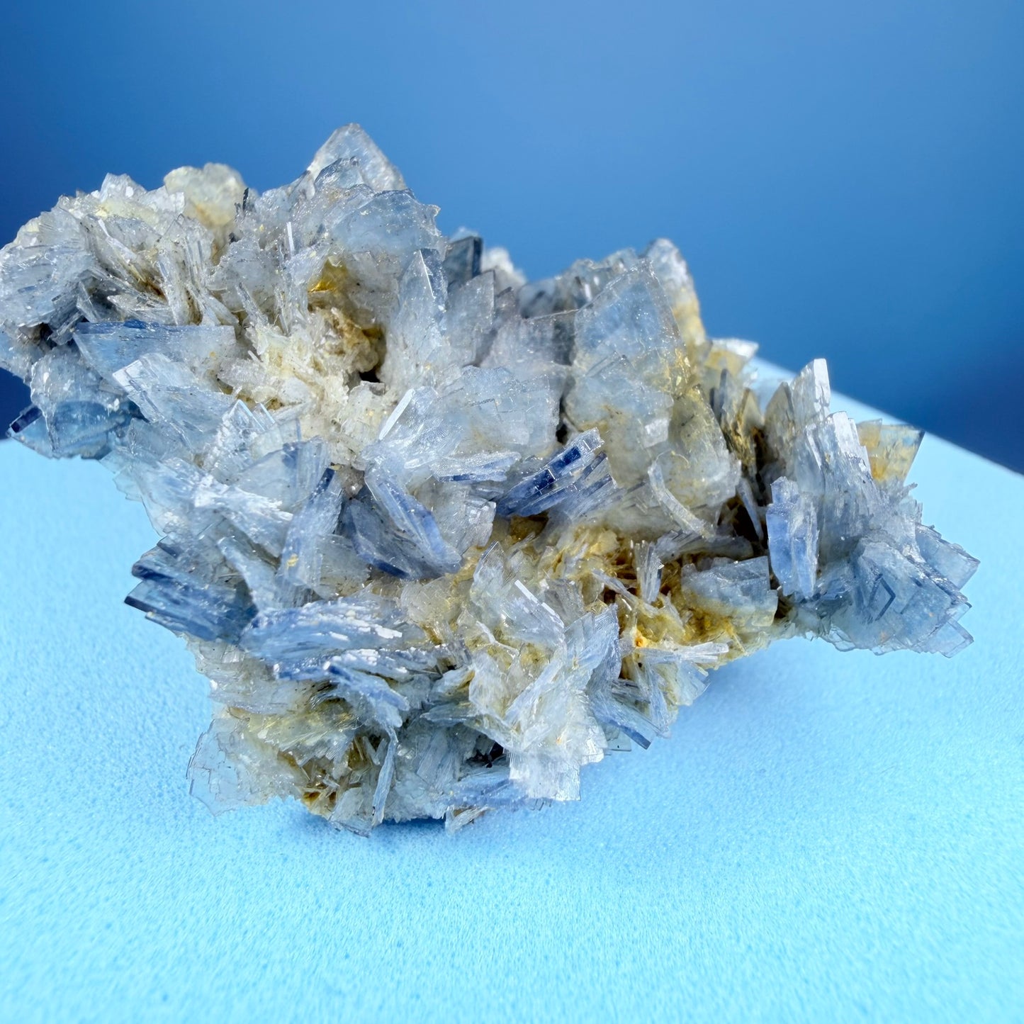 Rare Blue Barite Small Cluster Specimen, Romania