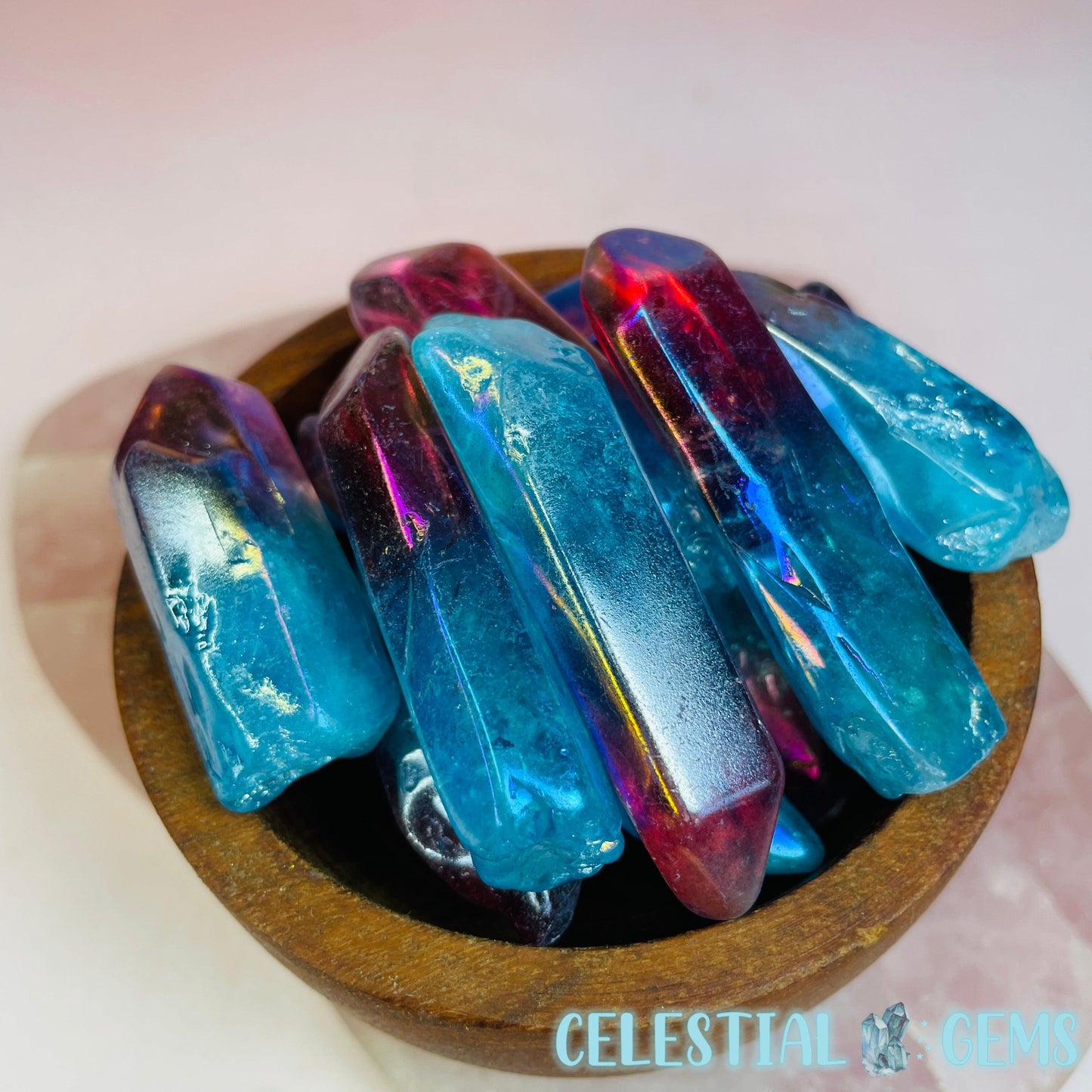 Harlequin Aura Quartz Point