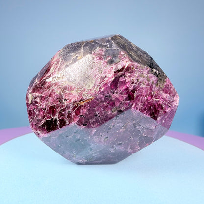 Rhodolite Garnet Medium Faceted Freeform with Iolite