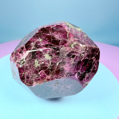 Rhodolite Garnet Medium Faceted Freeform with Iolite