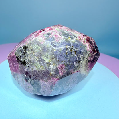 Rhodolite Garnet Medium Faceted Freeform with Iolite
