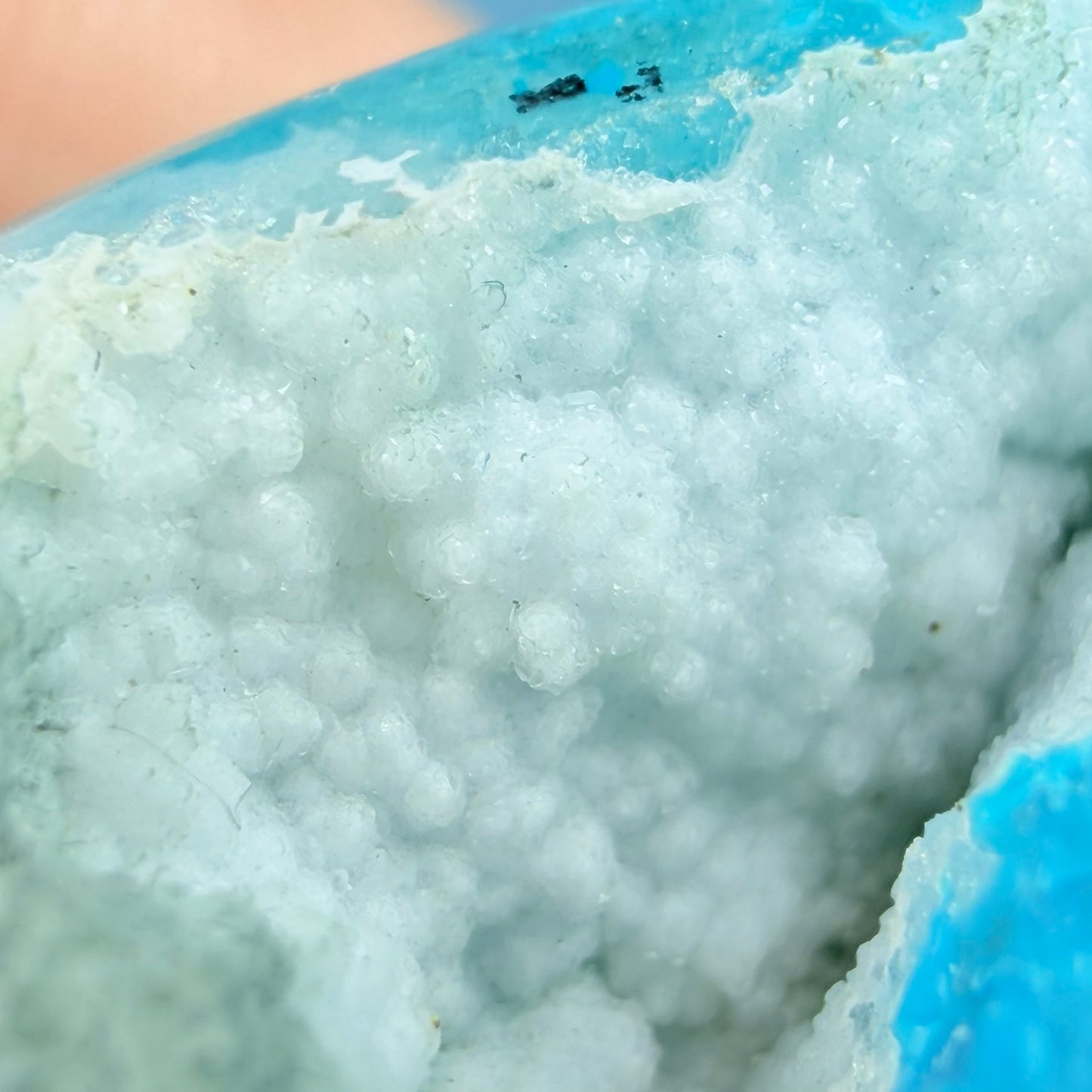 Chrysocolla Polished Small Freeform with Druzy Chalcedony, Peru