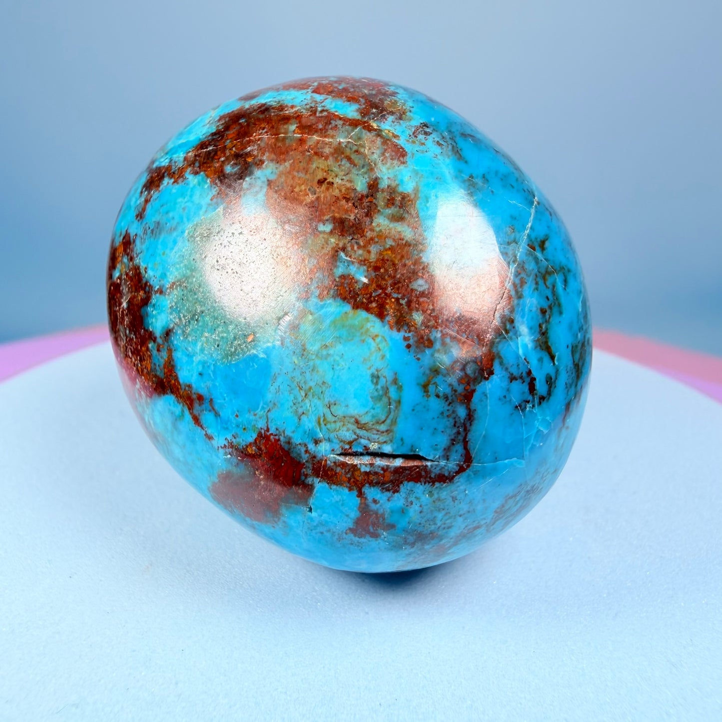 Chrysocolla Polished Small Freeform with Druzy Chalcedony, Peru
