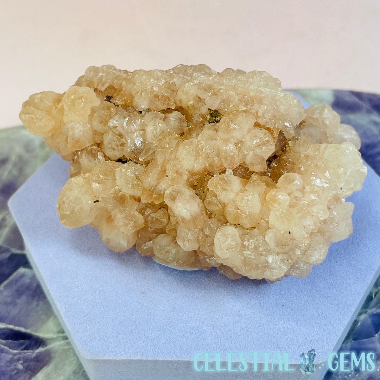 Pink Zeolite Apophyllite Raw Small Cluster Chunk