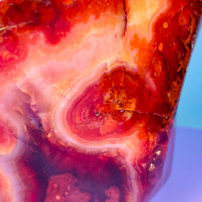 Carnelian Agate Flame Large Carving