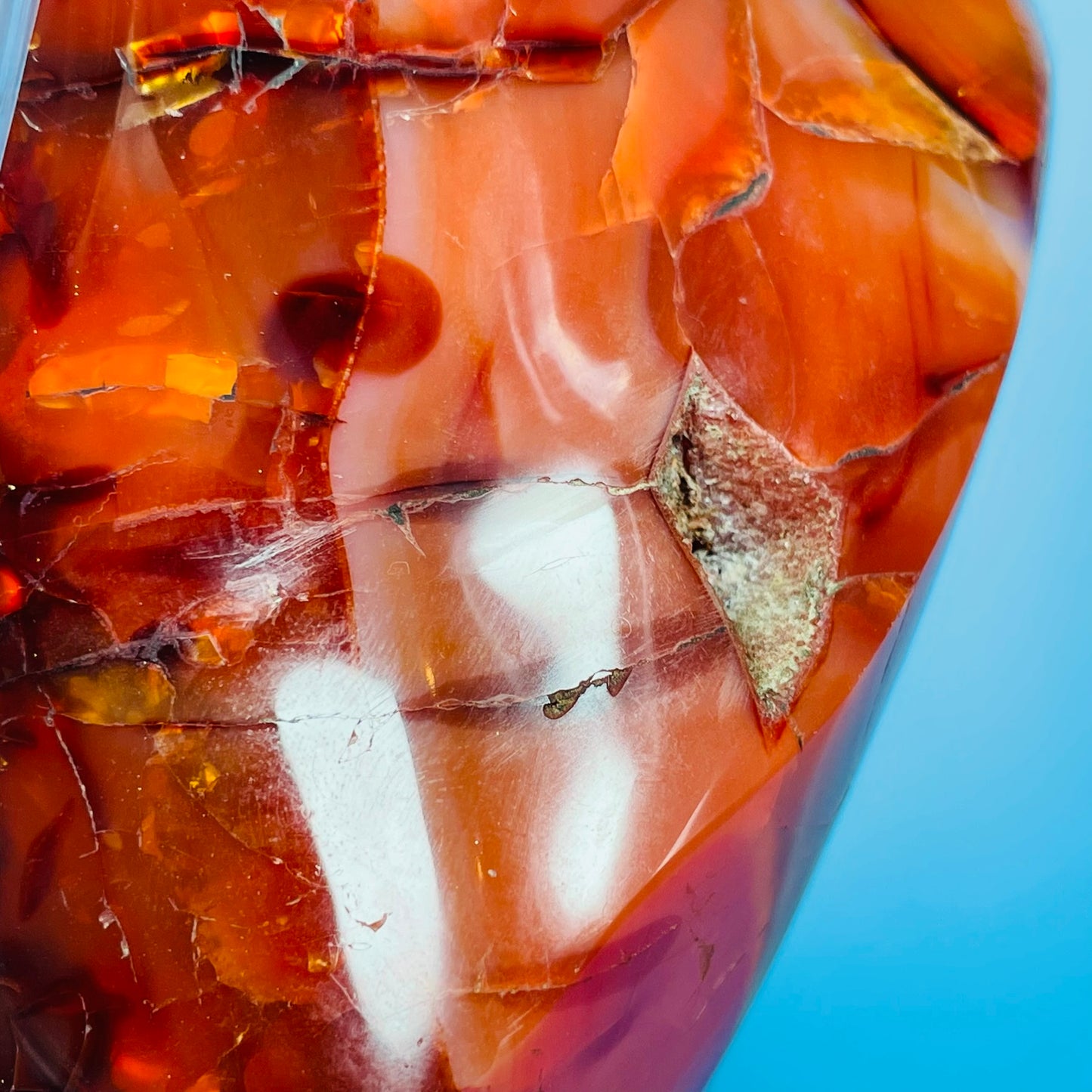 Carnelian Agate Extra Large XL Flame Freeform