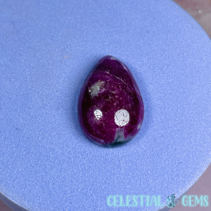 Ruby Teardrop Cabochon Crystal (UV Reactive)