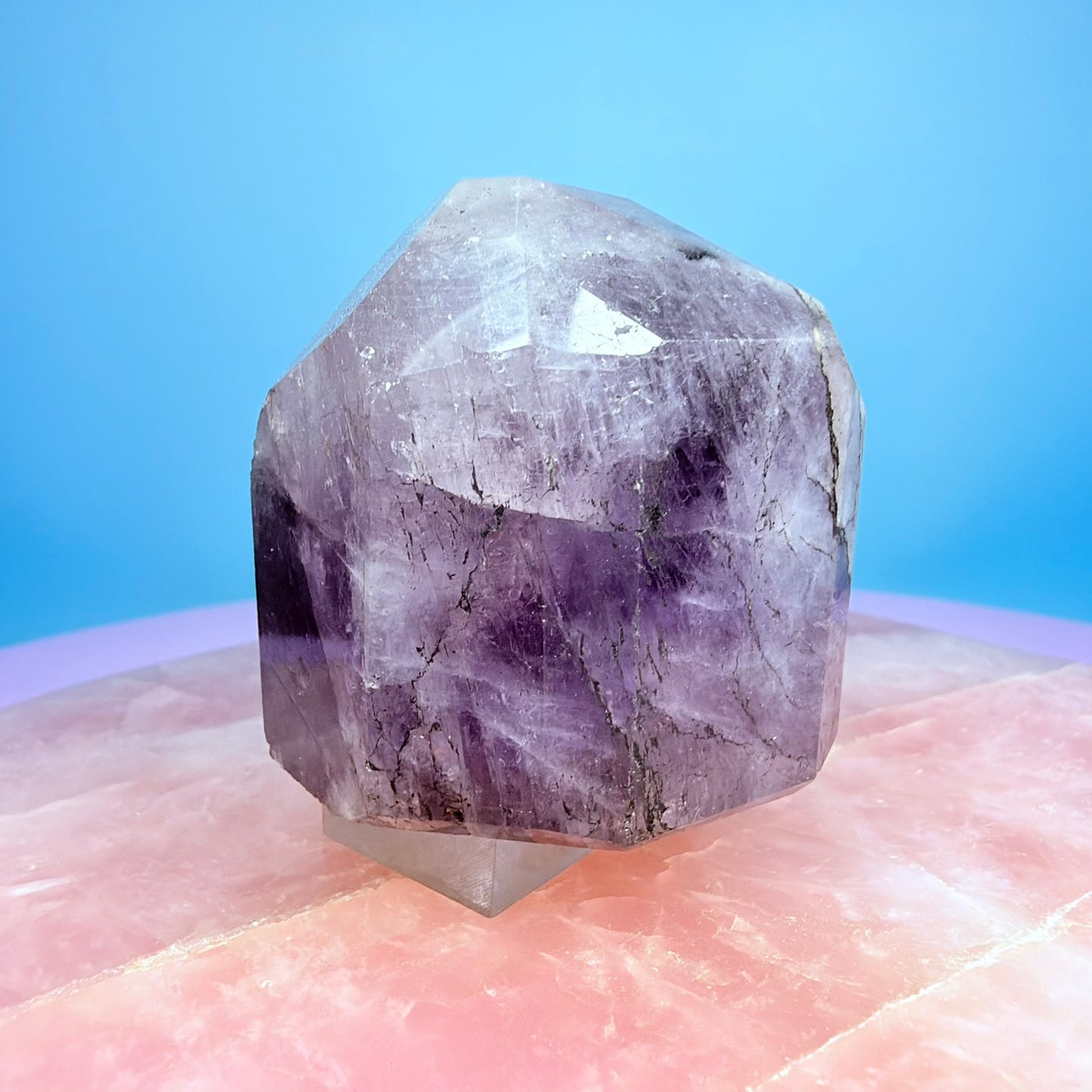 Rare Purple Scapolite Large Polished Crystal Specimen
