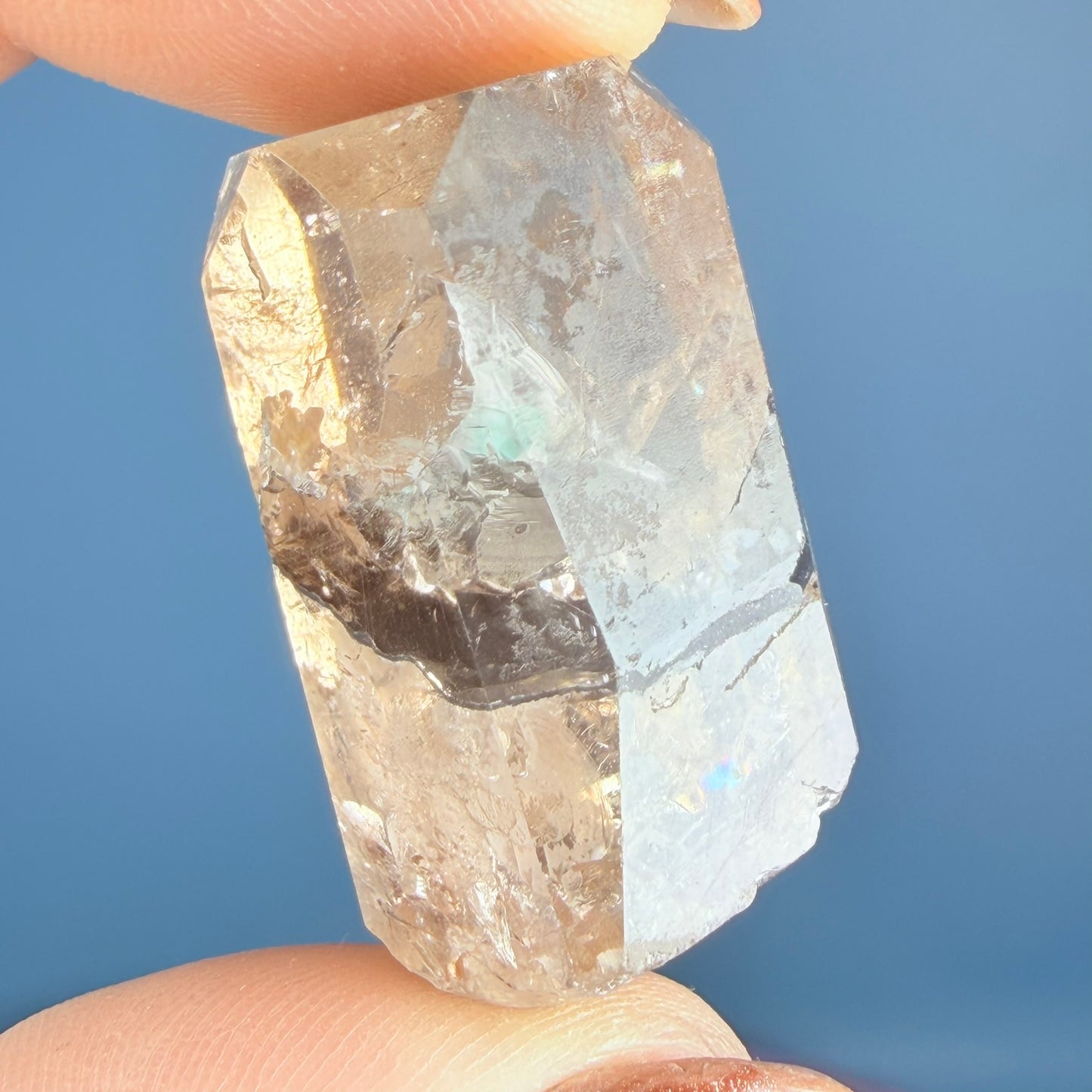 Champagne Topaz Large Crystal (Repaired)