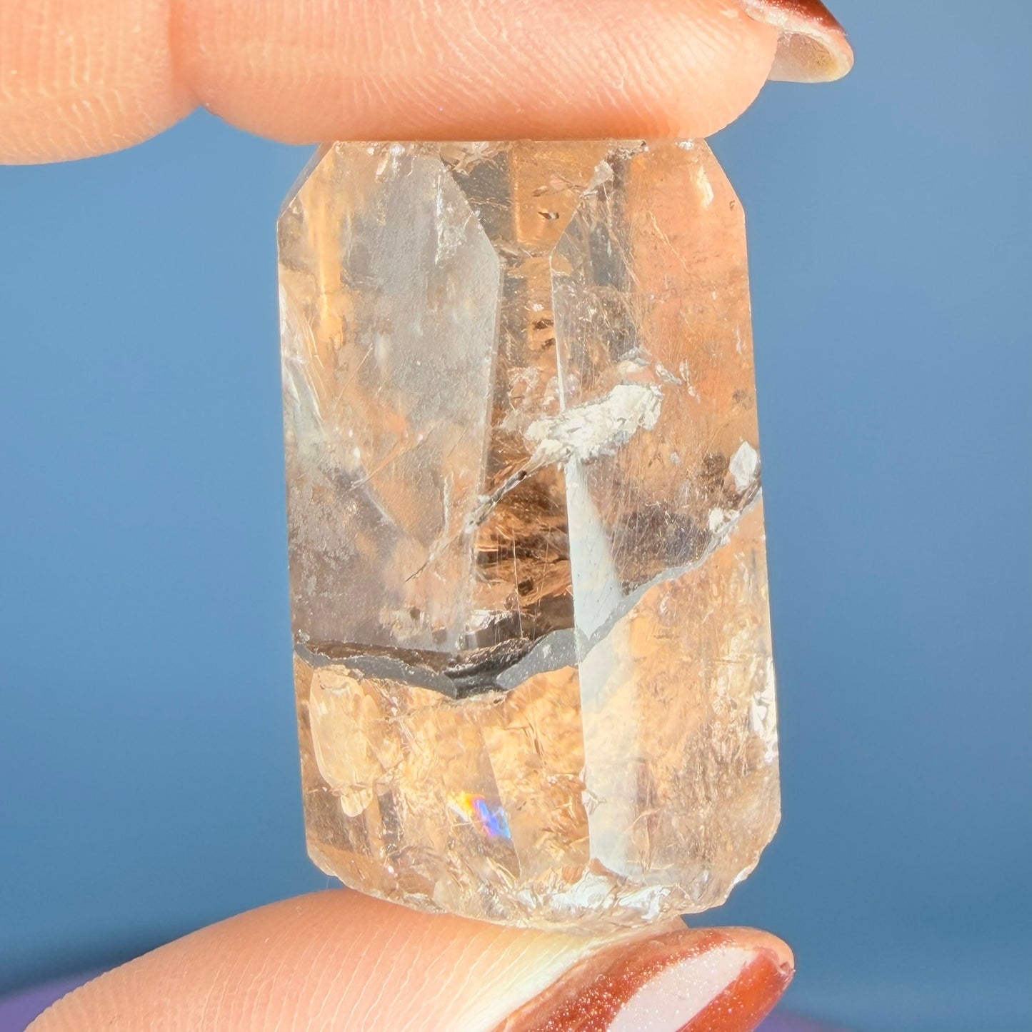 Champagne Topaz Large Crystal (Repaired)