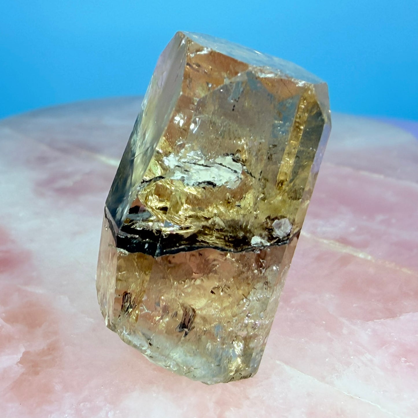 Champagne Topaz Large Crystal (Repaired)