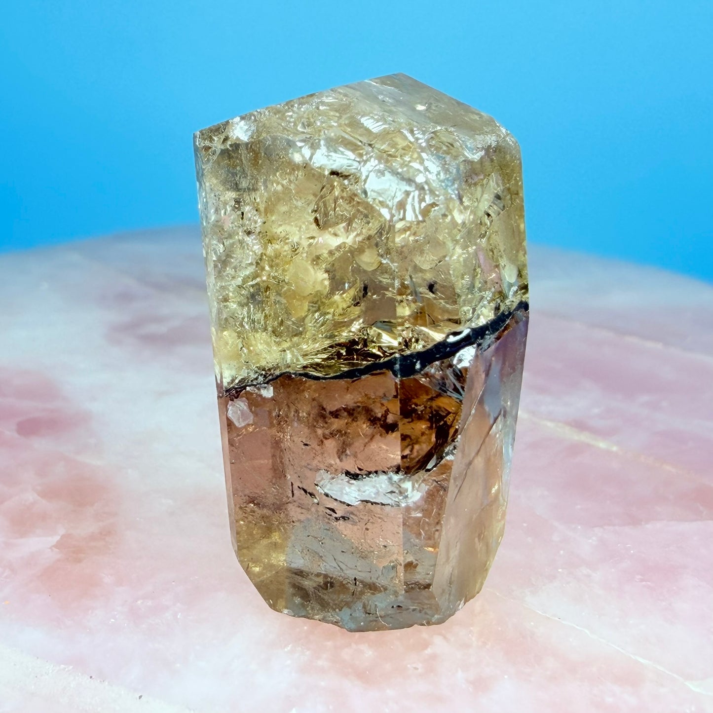 Champagne Topaz Large Crystal (Repaired)