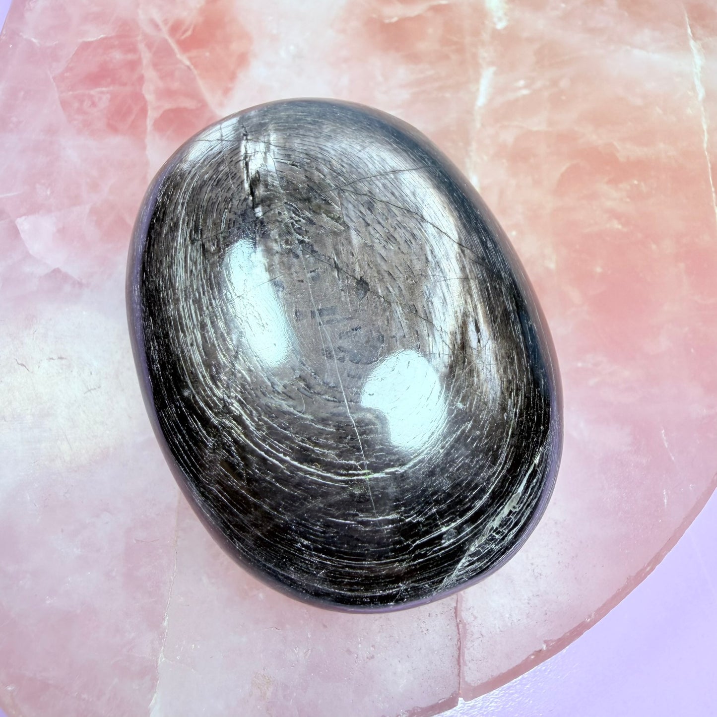 Rare Hypersthene Flashy Palmstone