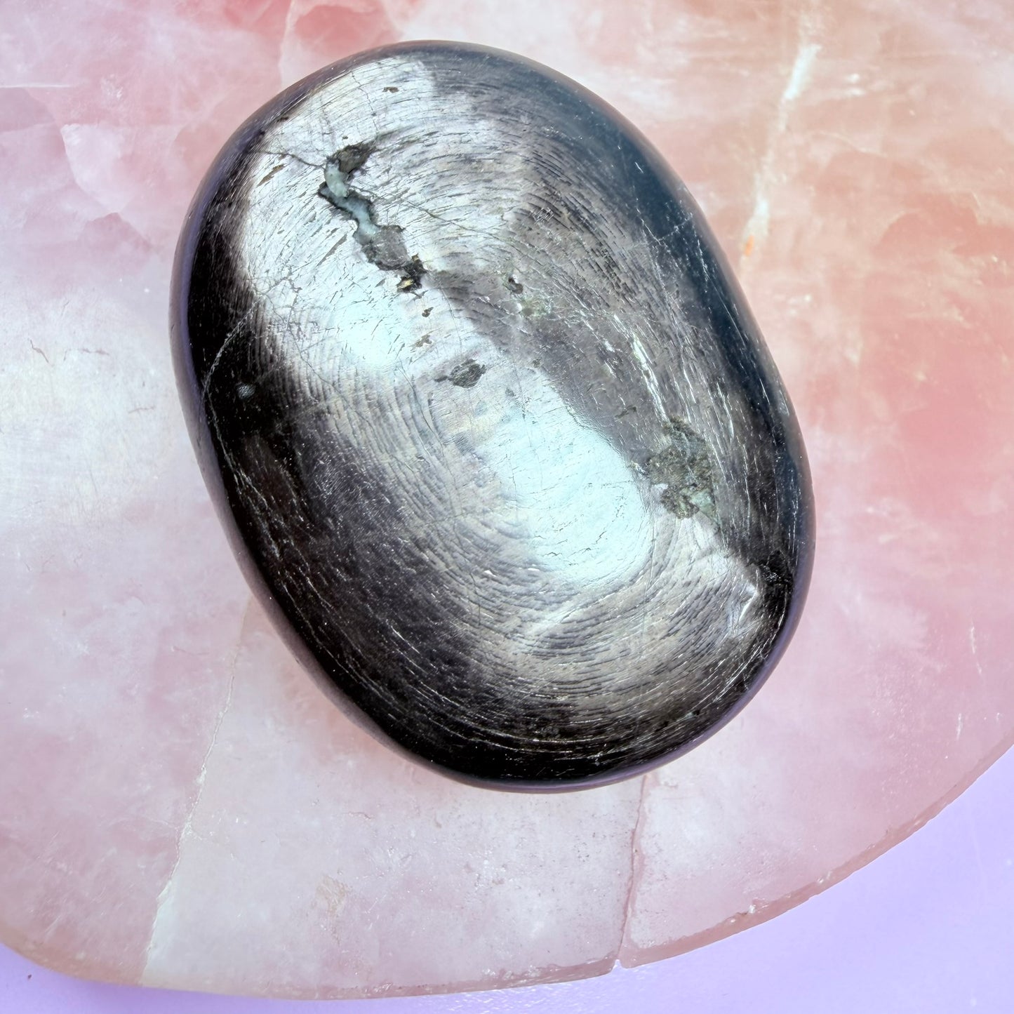 Rare Hypersthene Flashy Palmstone