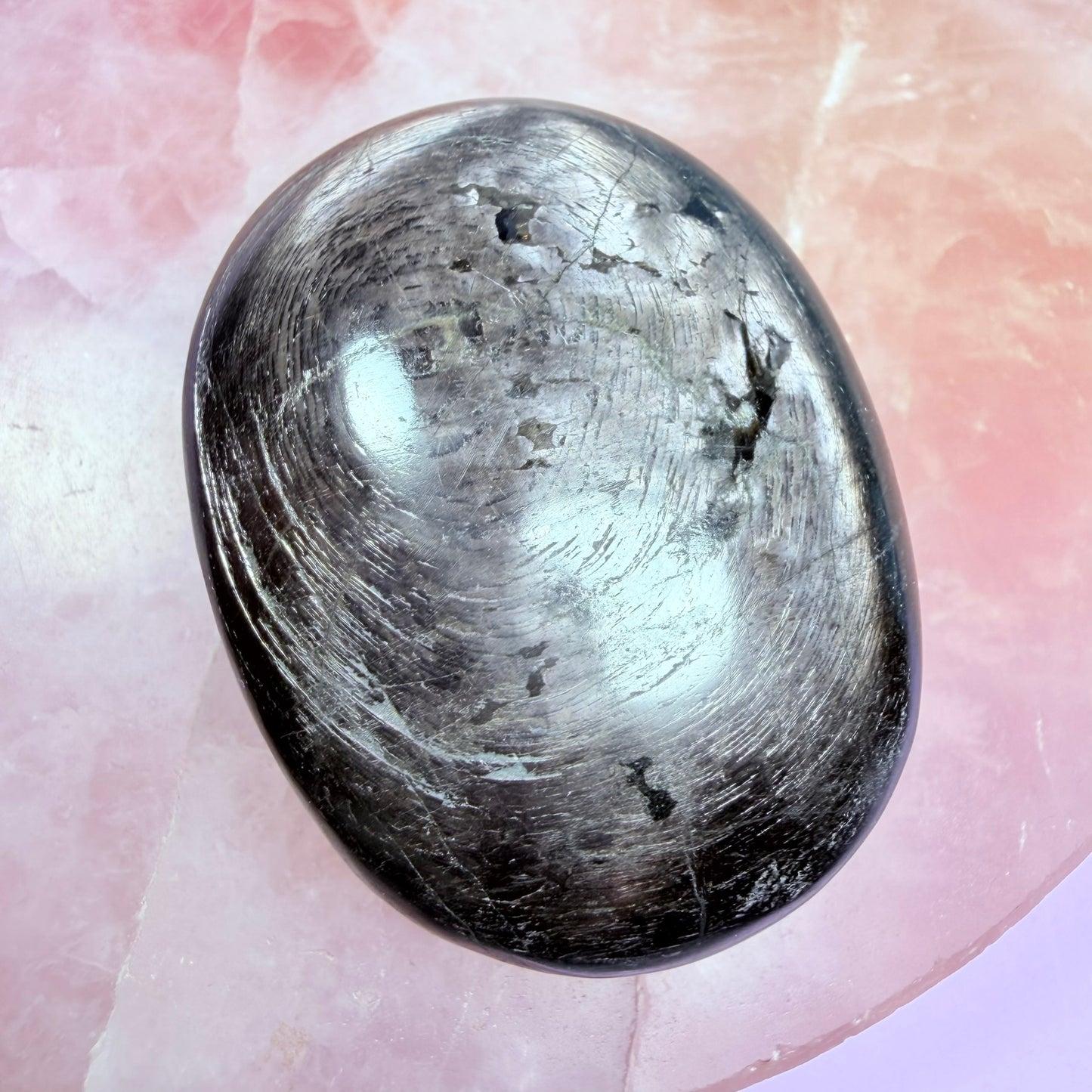 Rare Hypersthene Flashy Palmstone