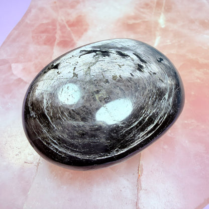 Rare Hypersthene Flashy Palmstone