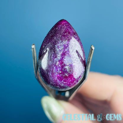 Ruby Teardrop Cabochon Crystal (UV Reactive)