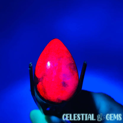 Ruby Teardrop Cabochon Crystal (UV Reactive)