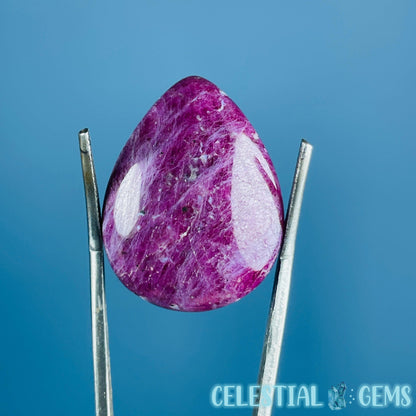 Ruby Teardrop Cabochon Crystal (UV Reactive)