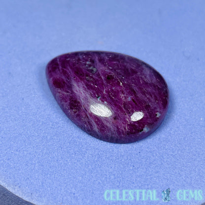 Ruby Teardrop Cabochon Crystal (UV Reactive)