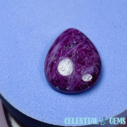 Ruby Teardrop Cabochon Crystal (UV Reactive)