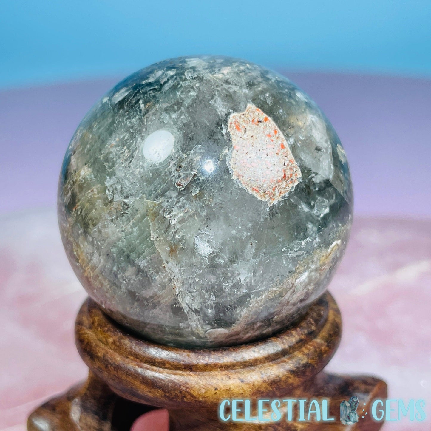 Lodolite Garden Quartz Small Sphere