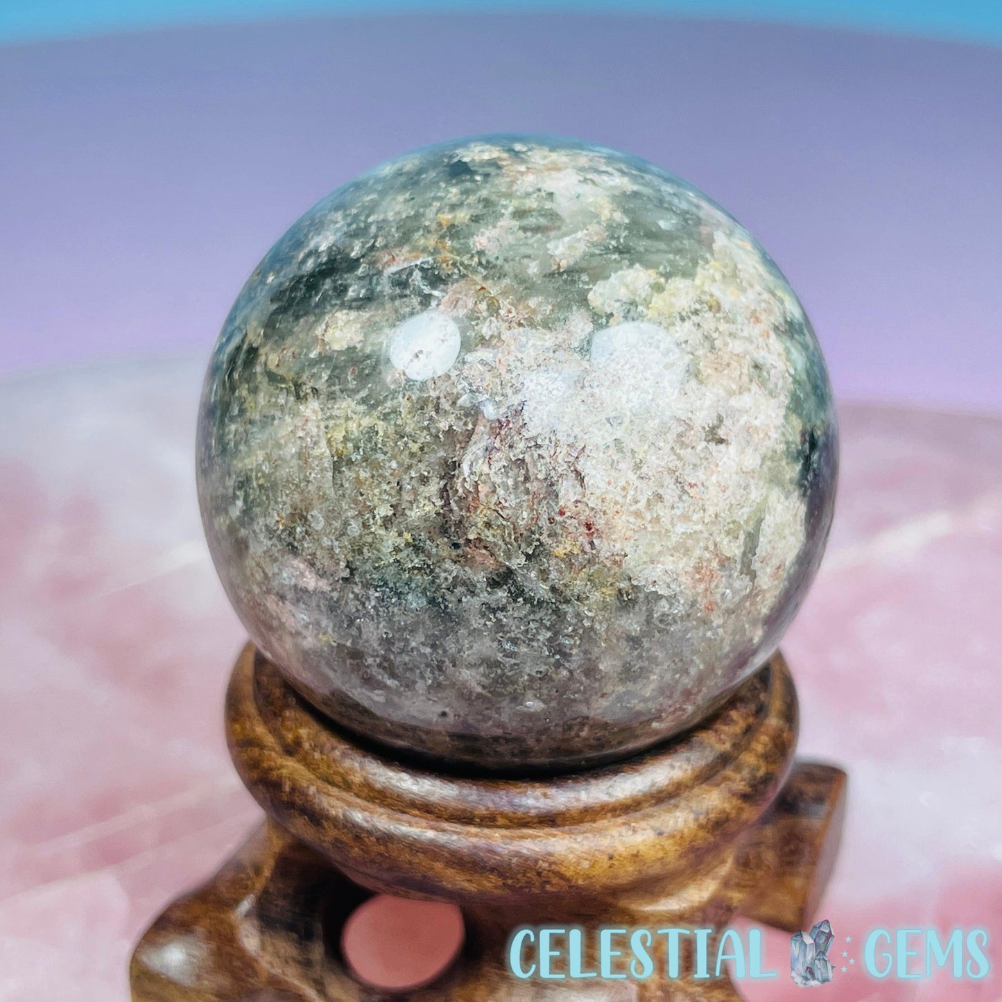 Lodolite Garden Quartz Small Sphere